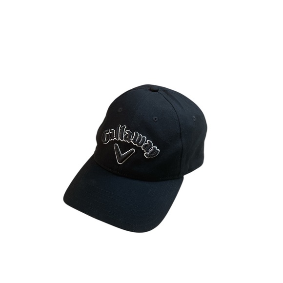 Callaway Hat Cap Cotton Golf Adjustable Strap Logo Black White - Picture 9 of 9